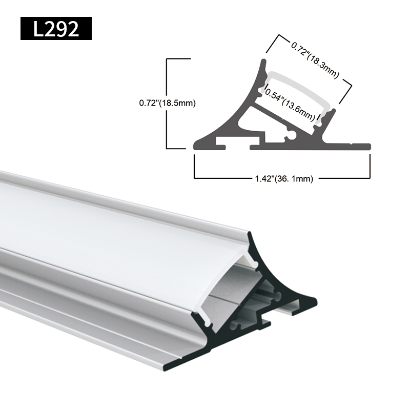 36.1*18.5MM Surface LED Light Strip Diffuser Channel for Wall Lighting-L292