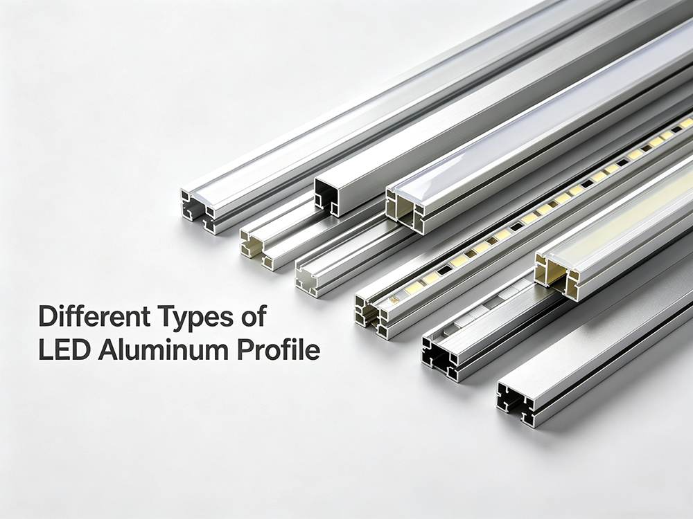 different type of aluminum led profile