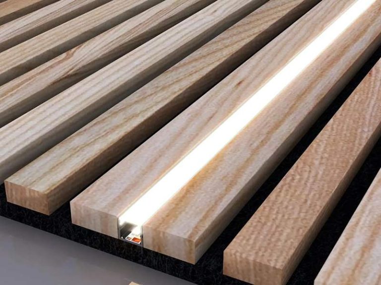 led channel for wood slat wall panels