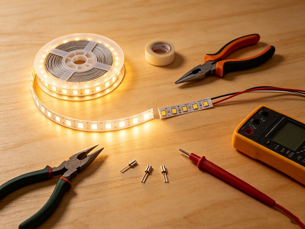 why led lights not work after cutting